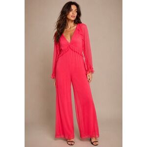 Anthropologie Blank London Janett Jumpsuit Size M Boho Artsy Whimsical Fairy